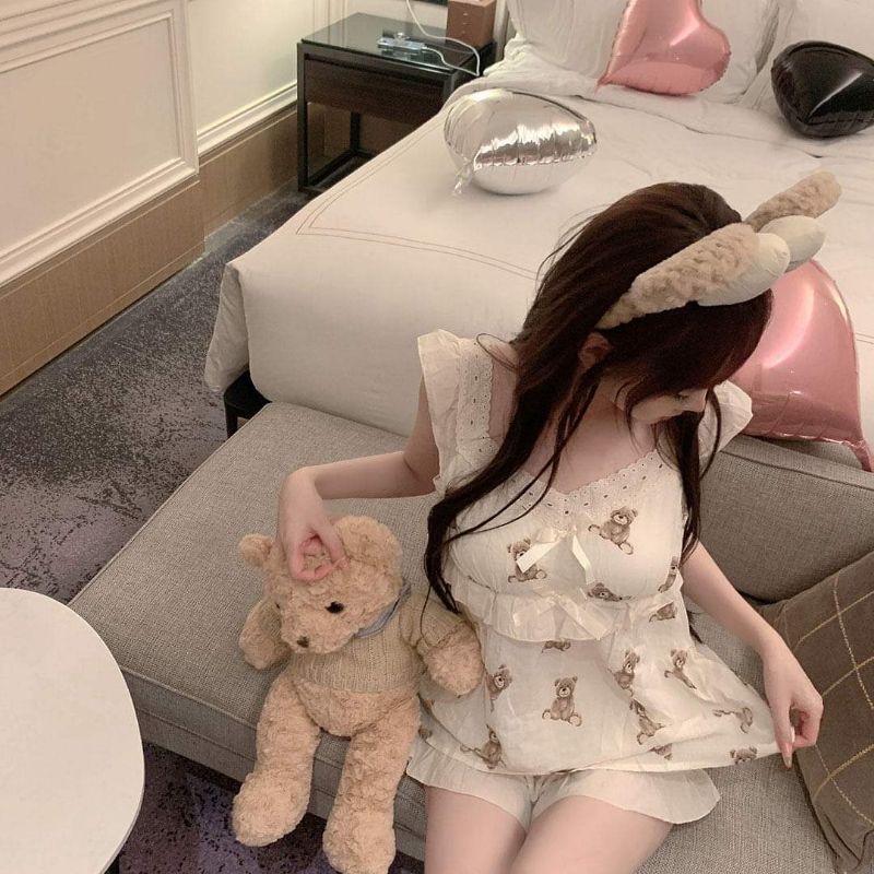 Bộ Đồ Gấu Thời Trang Nữ Dễ Thương