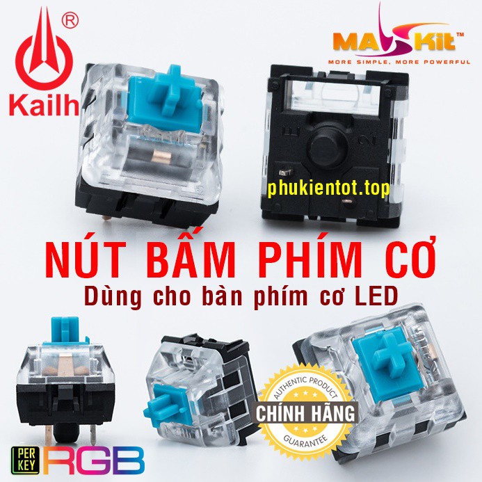 Combo 02 nút bấm bàn phím cơ KAILH Blue - Chính hãng