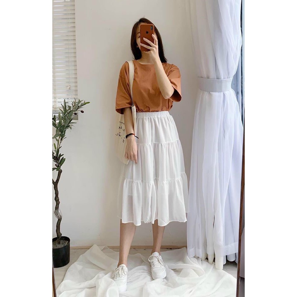 Chân Váy💥𝑭𝑹𝑬𝑬𝑺𝑯𝑰𝑷💥Chân Váy Voan Dài,Váy Xòe-LY STORE