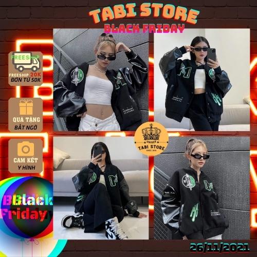 Áo khoác nỉ phối tay da dưới 72kg tabistore - Missout thêu logo M