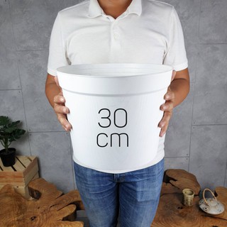Chậu Nhựa Vân Gỗ Siêu Bền Size Lớn