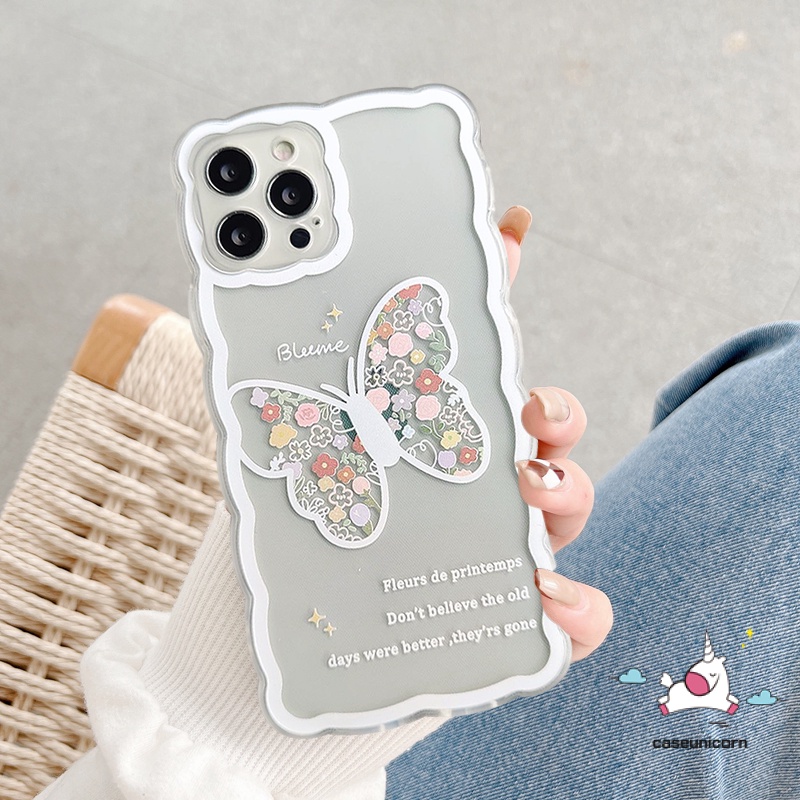 Ốp Điện Thoại Tpu Mềm Chống Sốc Họa Tiết Bướm Thời Trang Cho iPhone 7plus 13 11 12 pro Max 6 6s 7 8 plus X XR XS Max