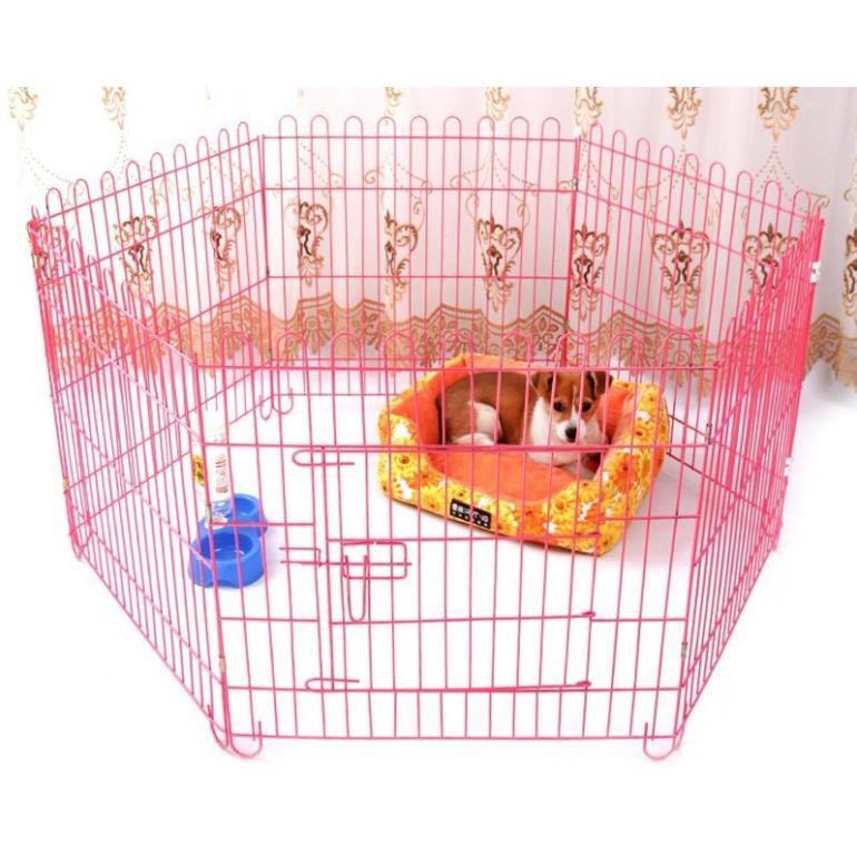 Hanpet.GV- Quây chó sơn tính điện- Hàng rào 6 tấm 60x63- cũi chó - 501