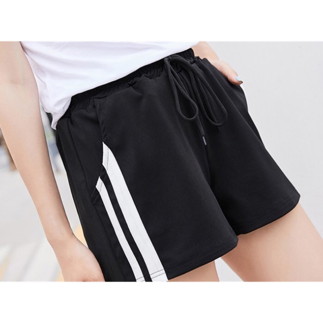 Quần thể thao short big size màu đen 2 sọc size 65-75kg