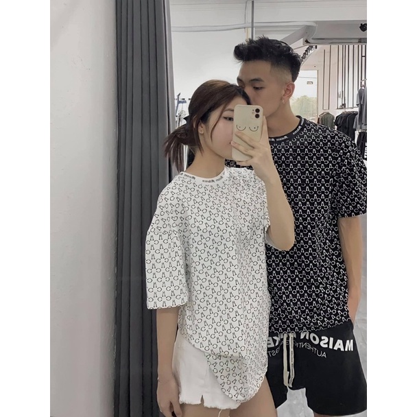 Áo Thun Tay Lỡ In Kín Monogar -CAMNHUNG Áo Thun Nam Nữ Unisex Hot Hit