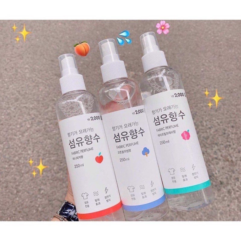 Xịt thơm quần áo HÀN QUỐC chai siêu to khổng lồ 250ml