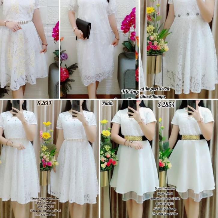 Rất thú vị! Đầm dạ hội màu trắng sang trọng (There Is A 15 Motifs)