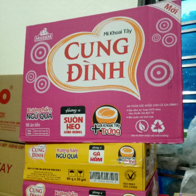 (Siêu ngon) thùng mì Cung Đình 80g 30 gói