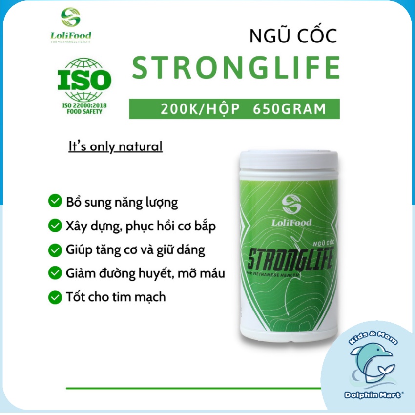 Ngũ Cốc Dinh Dưỡng Cao Cấp Stronglife, Bột Ngũ Cốc Dinh Dưỡng Cho Người Tập Gym, Tăng Cân, Giảm Cân | Lolifood (500gr)