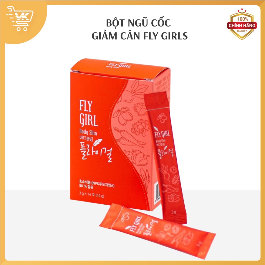 Bột ngũ cốc giảm cân hữu cơ lên men Fly Girls hộp 14 gói