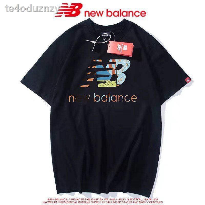 summer ins triều thương hiệu áo thun New Balance cho nam và nữ thể thao rộng rãi học sinh NB ngắn tay cổ tròn cotton