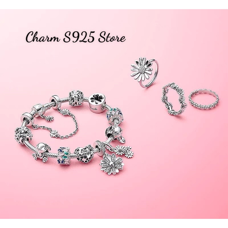 charm pan con ong be mine bạc s925 cao cấp