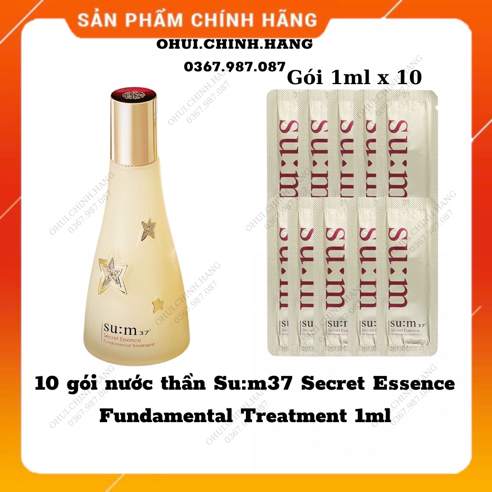 10 gói nước thần Su:m37 Secret Essence Fundamental Treatment 1ml