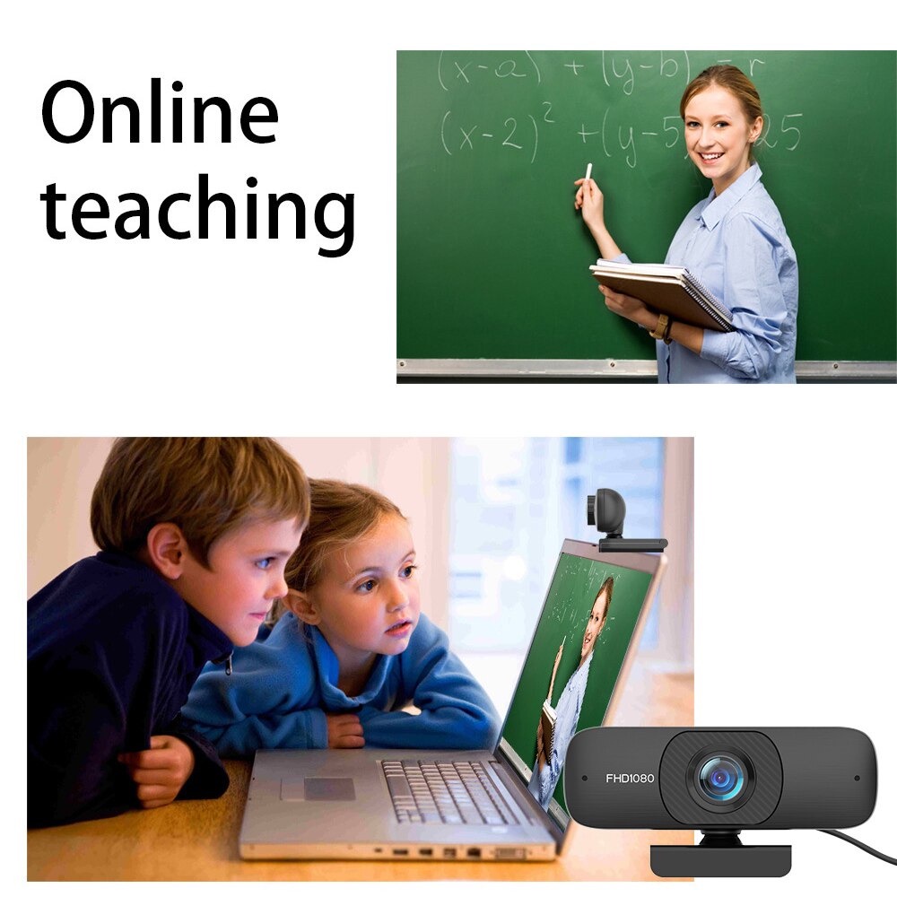 Webcam HD 1080P Tích Hợp Micro Cho Máy Tính Đen | BigBuy360 - bigbuy360.vn
