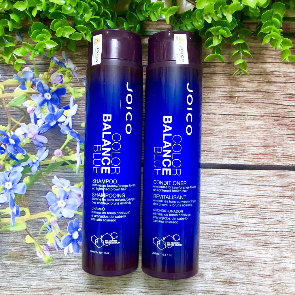 [+Tặng mũ trùm] DẦU GỘI XẢ JOICO COLOR BALANCE BLUE TĂNG CƯỜNG ÁNH XANH VÀ KHỬ ÁNH CAM USA 300ML