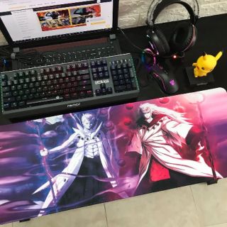 Mousepad, lót chuột bàn phím Naruto cỡ lớn size 80x30x0.4cm