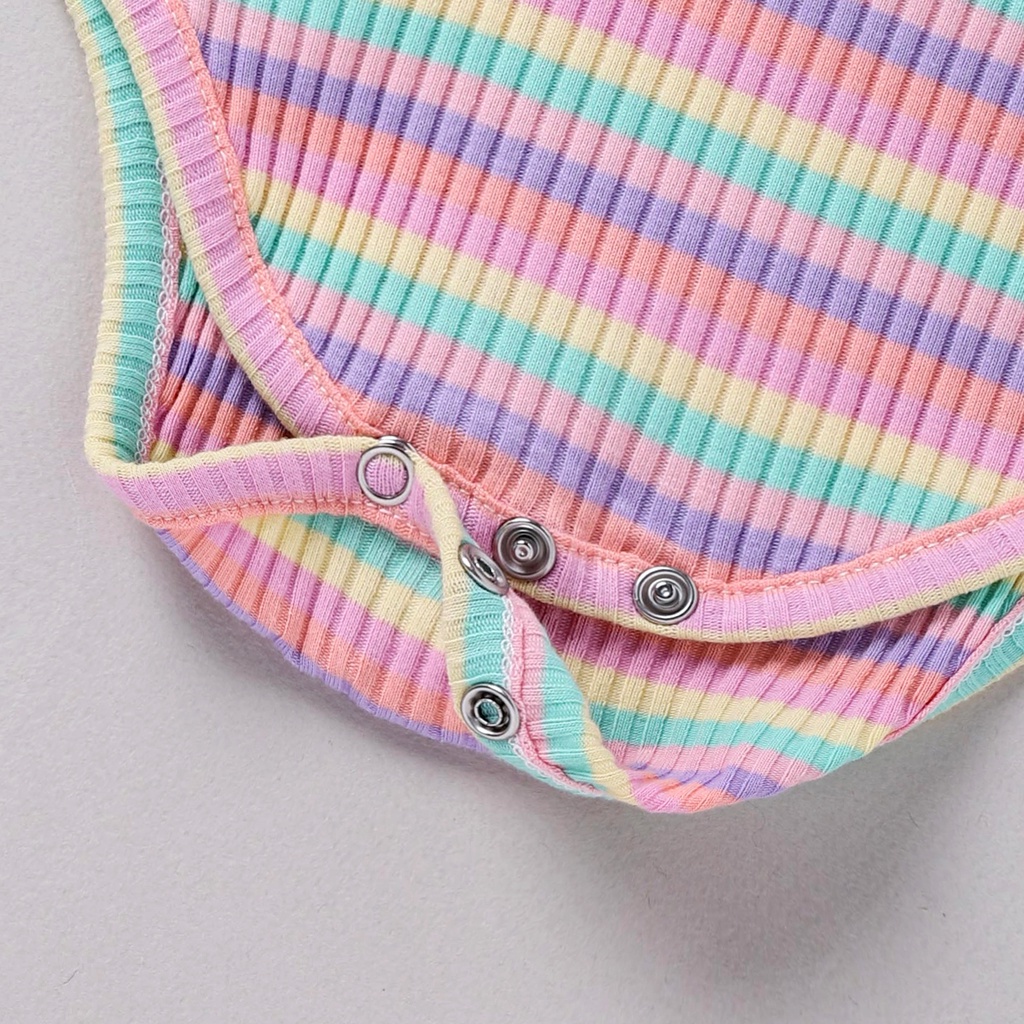 Áo Liền Quần Tay Dài Kẻ Sọc Thời Trang Cho Bé