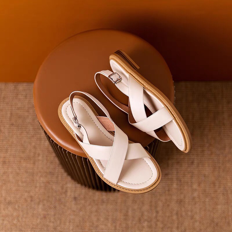 Giày Sandal Nữ Quai Chéo Bản To Êm Chân Quai Chữ X E88