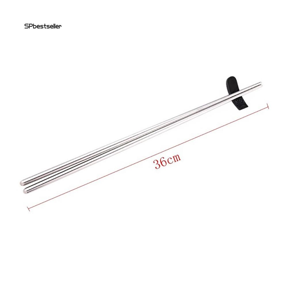 Đôi đũa dài 14inch chống trượt bằng thép không gỉ tiện dụng