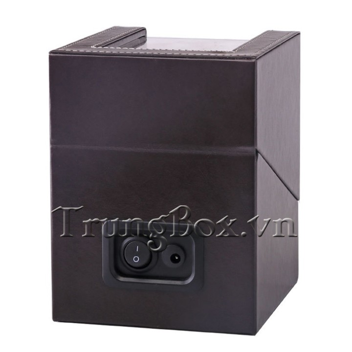 Hộp Lắc Đồng Hồ Cơ 1 Xoay Vỏ Da Màu Nâu - Mã 810C | SAIKE