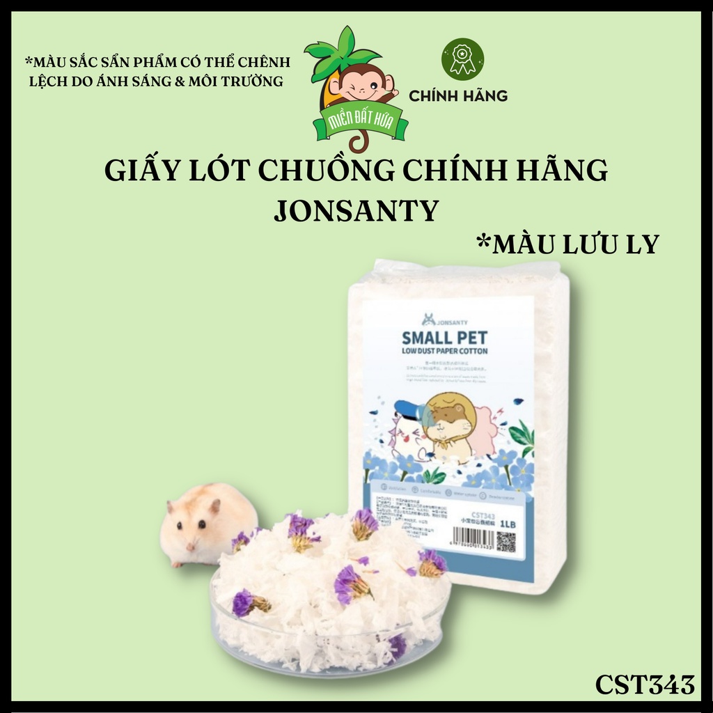 Lót chuồng Hamster - Giấy bông chính hãng Jonsanty đủ mùi 527 gram cho hamster