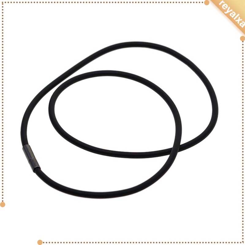 Vòng cổ Cao Su Màu Đen Bản Rộng 3mm (45cm / 50cm / 55cm)