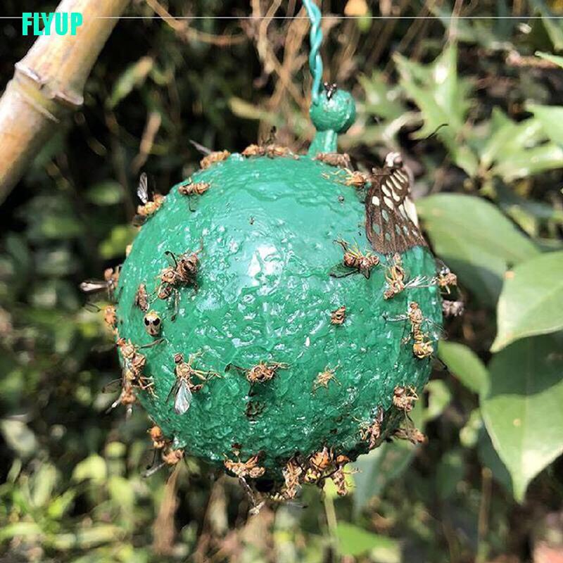 Bộ 10 trái banh keo bẫy ong ruồi các loại côn trùng có cánh gây hại cây trồng size 7x7cm