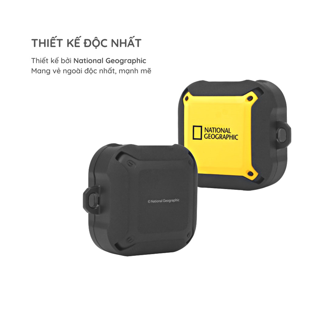 Case ốp bảo vệ Buds 2 / Buds Pro / Buds Live - Rugged Bumper - hãng National Geographic