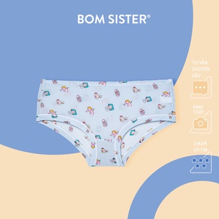 Quần lót su gấp viền hoạ tiết dễ thương lưng thấp phần 4 BOM SISTER Q5519