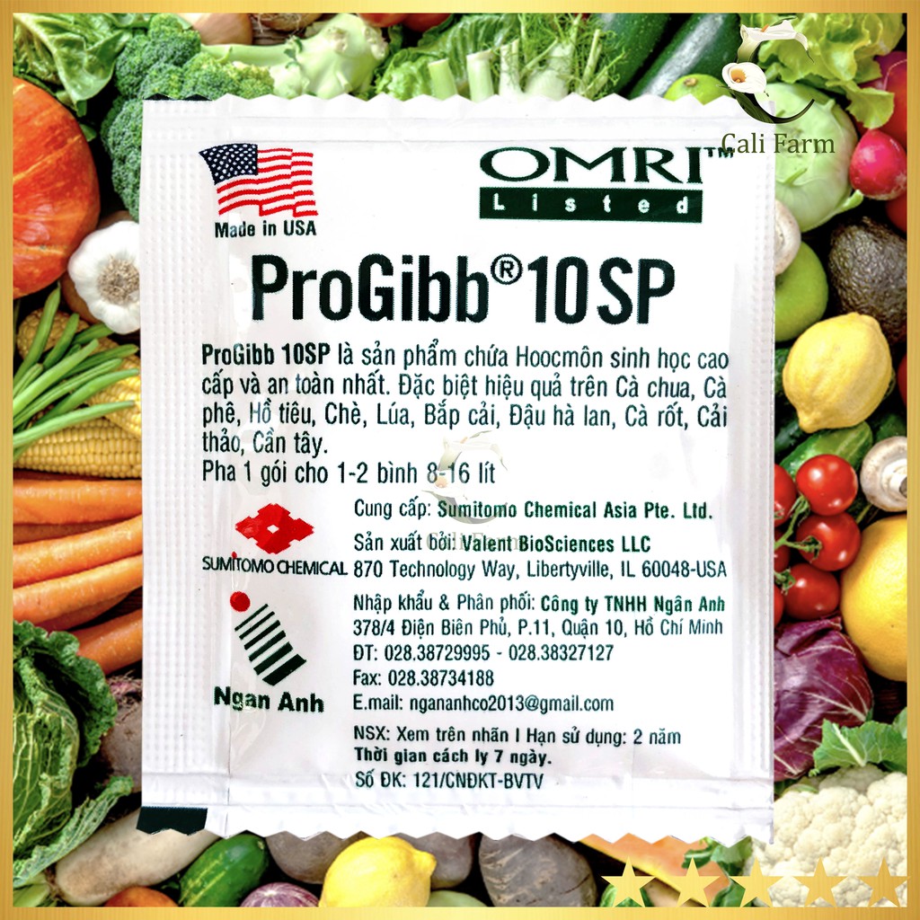 ProGibb 10SP (1g ) thuốc điều hoa sinh trưởng cho rau, hoa lan, hoa cúc, hoa lily