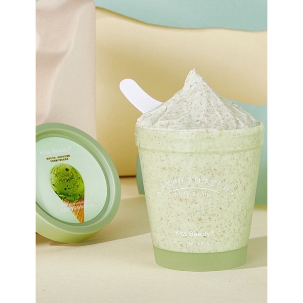 Kem Tẩy Da Chết Matcha Body Kiss Beauty Body Scrub Sena Beauty 200G