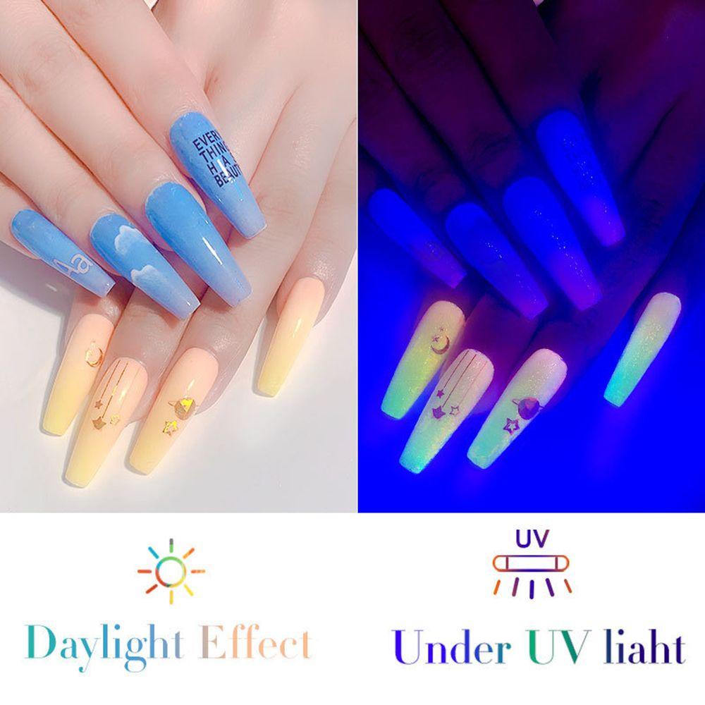 Bộ Sticker Dán Móng Tay Màu Sắc Cầu Vồng Neon DIY