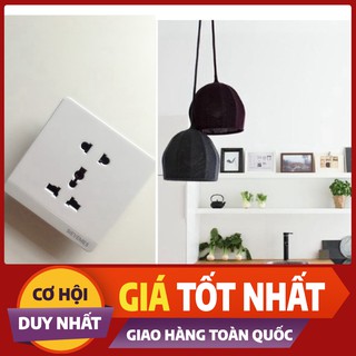 Combo 20 ổ cắm 5 lỗ đa năng PVC chống cháy trắng không viền