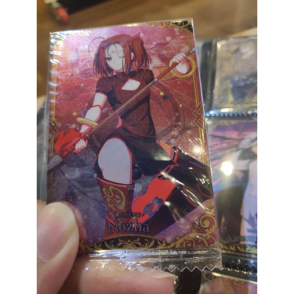 Thẻ bài sưu tầm bánh xốp Fate Grand Order FGO Nezha R - Rare - Tặng bọc bài nhựa bảo quản