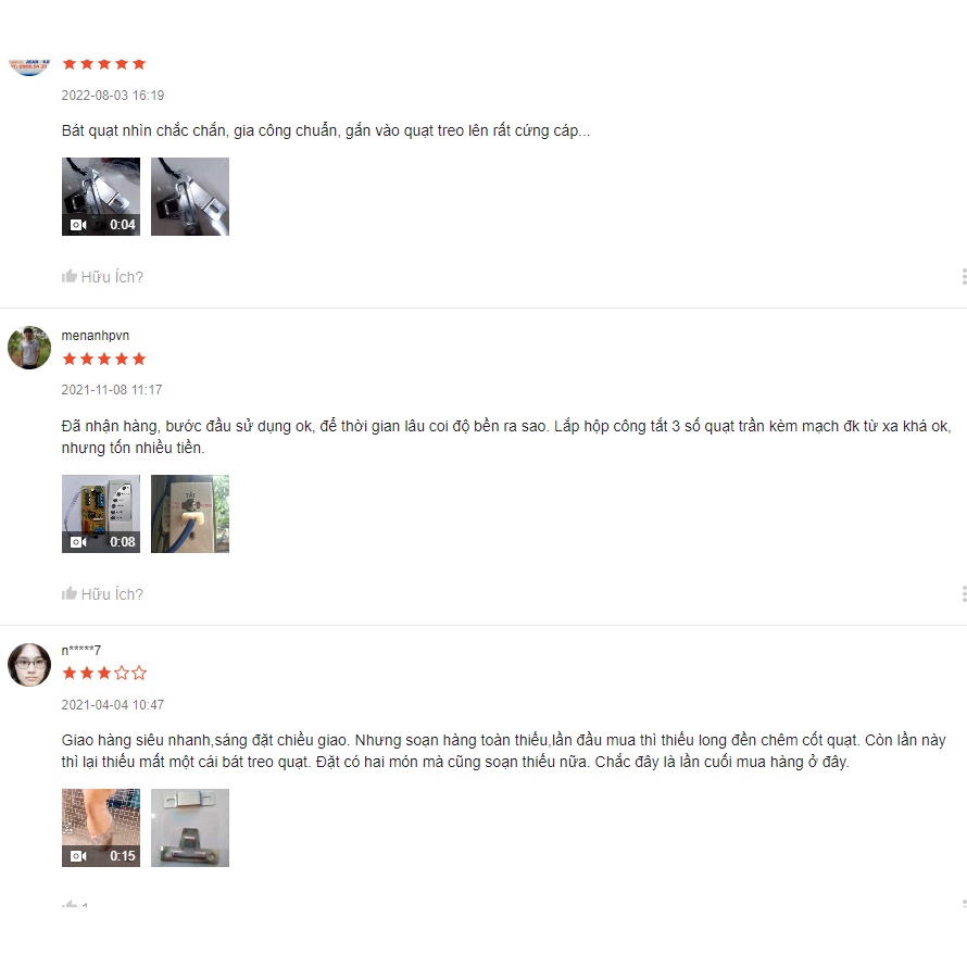 Bát quạt treo sử dụng cho quạt treo tường senko hali yanfan