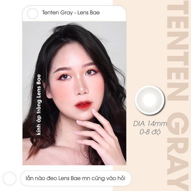 eun GY lens mắt cận tự nhiên trong veo XÁM TRONG GRAY kính áp tròng Hàn Quốc DABAE o