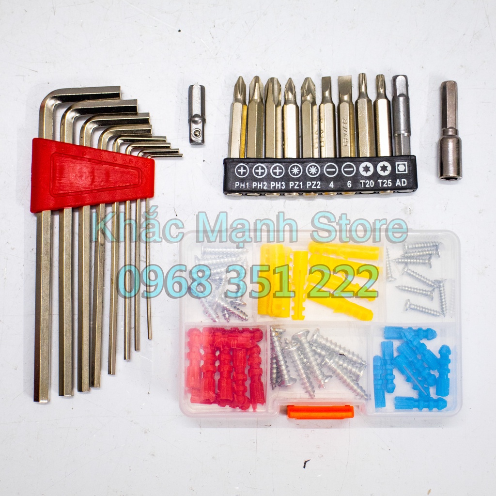 Vali máy khoan pin K-Max 20v K-54XPRO 120 chi tiết đồ nghề sửa chữa gia đình cao cấp