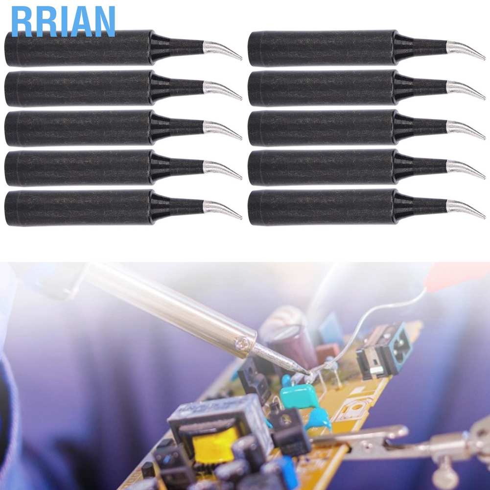 Rrian 10Pcs Soldering Iron Tips Black Inner Heating Welding Accessories 900M‑T‑IS Curved Bit | BigBuy360 - bigbuy360.vn