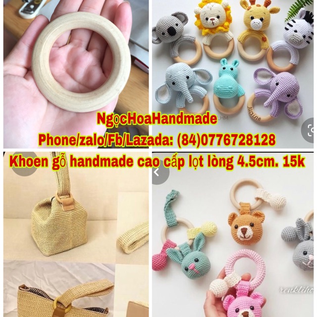 Khoen gỗ Handmade cao cấp 4.5cm 15k