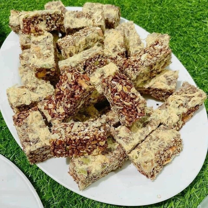 Hũ 310gr Thanh Gạo Lứt Granola Mix Rong Biển Chà Bông ngũ cốc  ăn kiêng, gym, yoga, eat clean