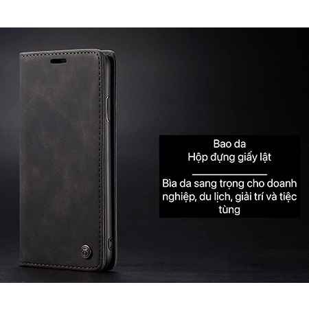 Bao da Caseme , Ốp lưng điện thoại da mềm nắp gập cho Iphone 13 12 Mini 11 Pro Max; Sam Sung NOTE 10+,NOTE20, S20