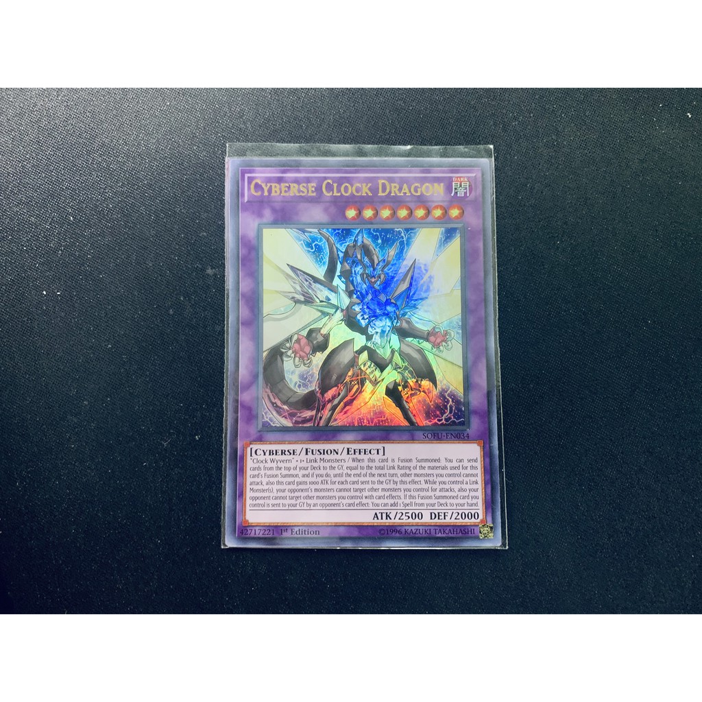 Thẻ Bài Yugioh Chính Hãng Cyberse Clock Dragon - SOFU-EN034
