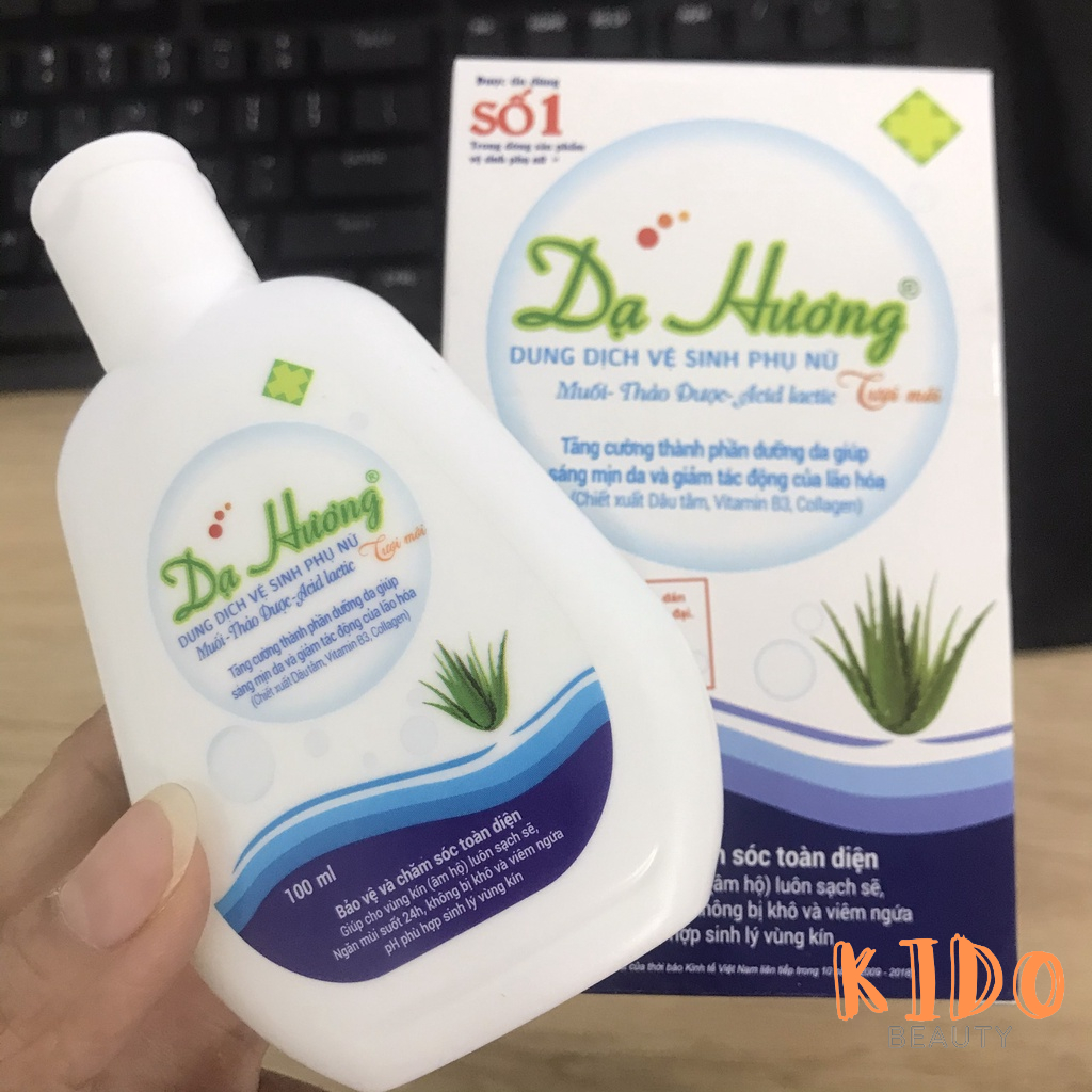 Dung dịch vệ sinh phụ nữ Dạ Hương hương Lavender |Nha Đam - Nước rửa phụ khoa chai xanh / tím 100ml