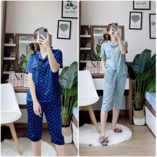 Bộ lụa mặc nhà lửng siêu xinh