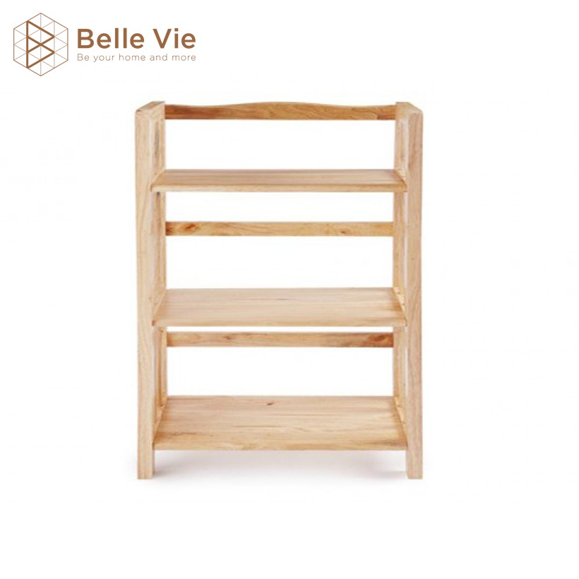 Kệ Sách 3 Tầng x 65Cm BelleVie Kệ Gỗ Tự Nhiên Decor Lắp Ráp Đơn Giản Dễ Dàng Bookshelf 3F Natural