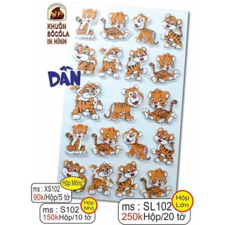 KHUÔN CHOCOLATE IN HÌNH 12 CON GIÁP ( TÝ SỬU DẦN MẸO THÌN TỴ ) TRANG TRÍ BÁNH KEM SINH NHẬT