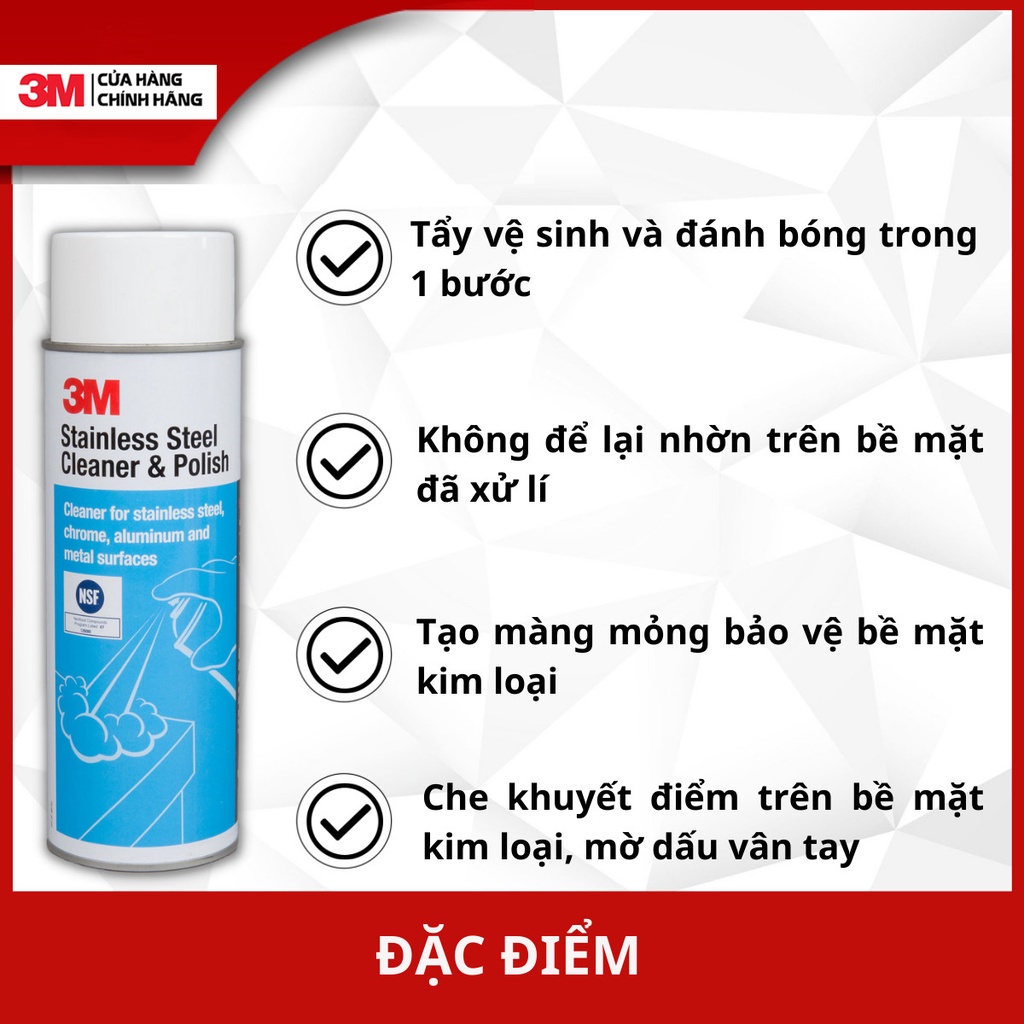 DUNG DỊCH TẨY VÀ LÀM SẠCH ĐÁNH BÓNG INOX – 3M