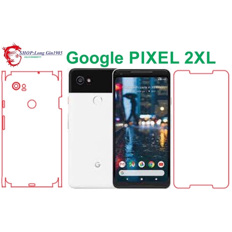 Google Pixel 2XL miếng dán trong Ppf mặt sau và mặt trước chống va đập chống trầy xước tốt