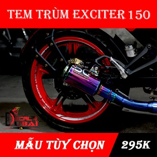 Tem Trùm Exciter 150 Samurai Đen Đỏ