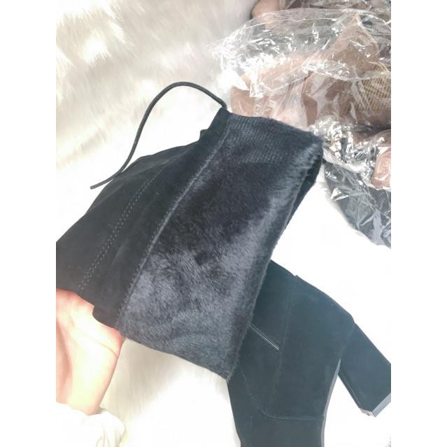 [Freeship]- Boot đùi 7 phân gót vuông có khoá cạnh (lót lông) - ảnh thật -Hottrend | BigBuy360 - bigbuy360.vn